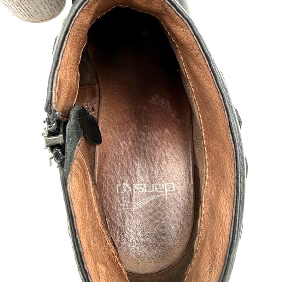 Dansko Women's Black Leather Dabney Wedge Boots Size 36 / 6 - Picture 7 of 7